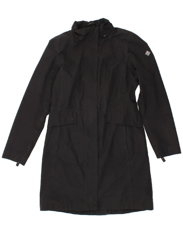 THE NORTH FACE Womens Windbreaker Coat UK 14 Medium Black Polyester Welt Pockets Slit Pockets Flap Pockets