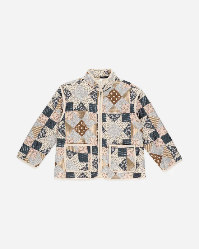 Quilted Jacket || Patchwork Nylon Jacket Polyester Jacket Spandex Jacket