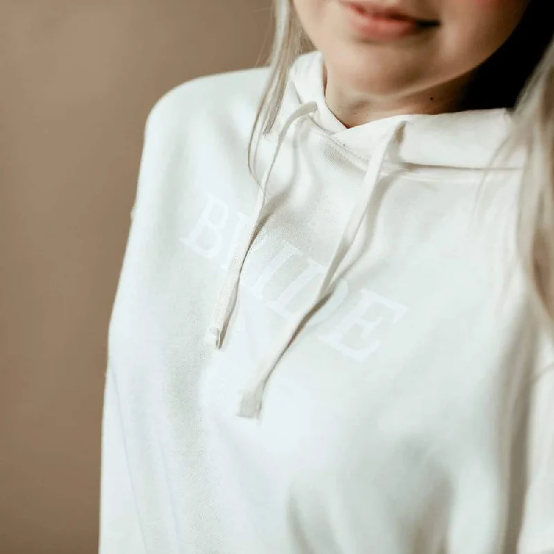 Bride Cropped Sweatshirt Hoodie with Logo Branding Identity