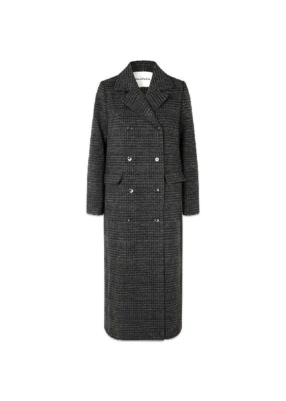 JuniperMD check coat - Dark Gray Check Bodycon Sheath Shift