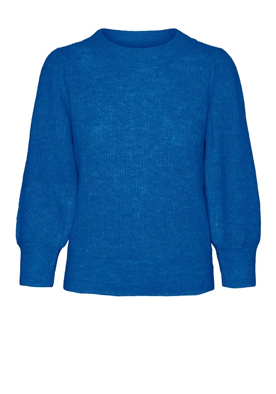 Vero Moda Three Quarter Sleeve Jumper, Skydiver Knit Fabric Woven Fabric Fleece Fabric