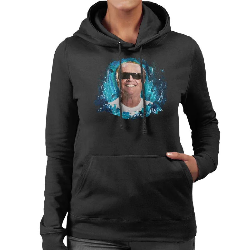 Sidney Maurer Original Portrait Of Jack Nicholson Women's Hooded Sweatshirt Hoodie with Hem Detail Decorative Unique