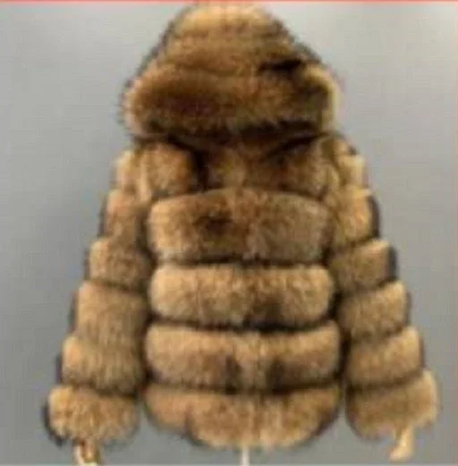 raccoon fur coat