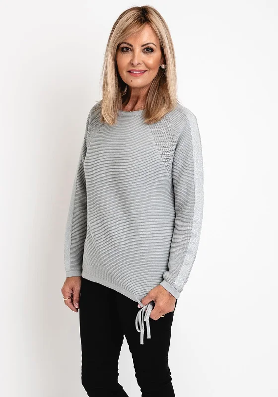 Betty Barclay Fine Knit Jumper, Grey Mesh Fabric Canvas Fabric Denim Fabric