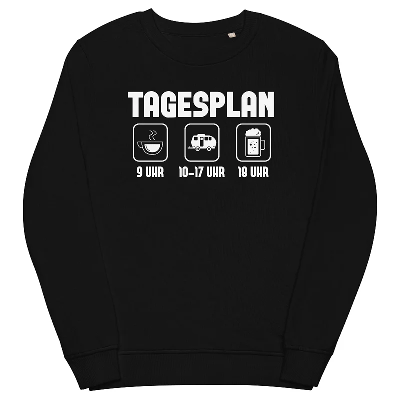 Tagesplan 2 - Unisex Premium Organic Sweatshirt Hoodie with Print Artistic Unique