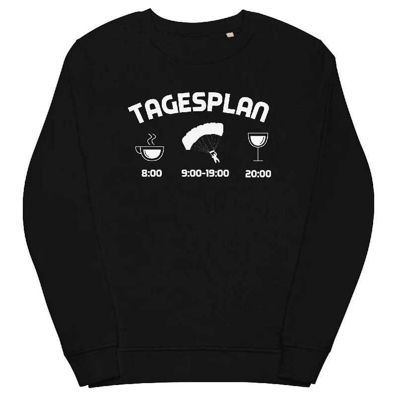 Tagesplan 1 - Unisex Premium Organic Sweatshirt Hoodie with High-Low Hem Asymmetrical Trendy