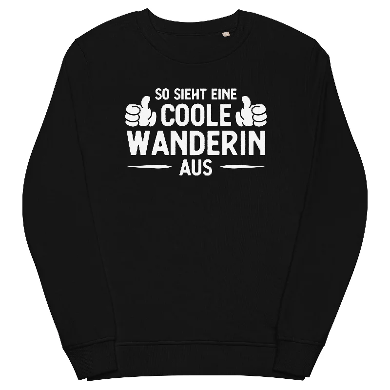 So Sieht Eine Coole Wanderin Aus - Unisex Premium Organic Sweatshirt Hoodie with Camouflage Military Edgy