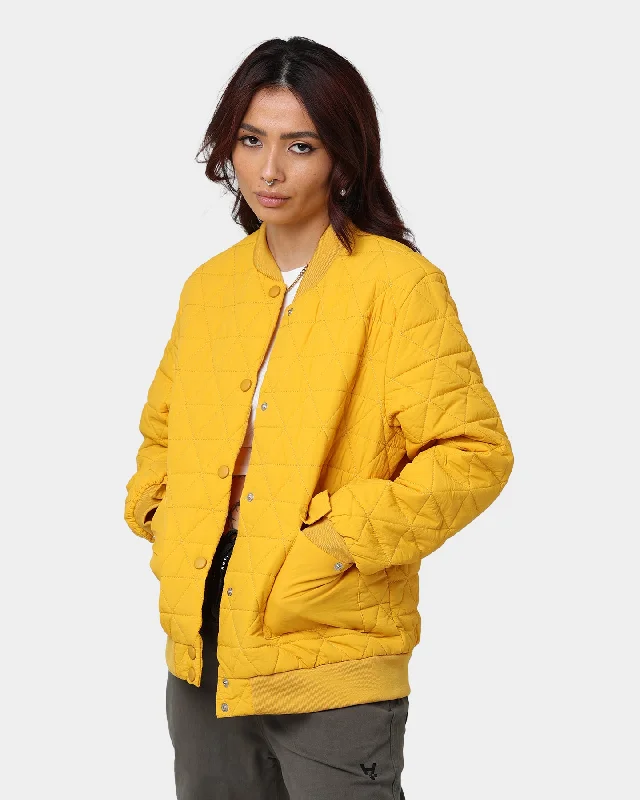 XXIII Monclova Quilted Jacket Yellow Satin Jacket Silk Jacket Chiffon Jacket