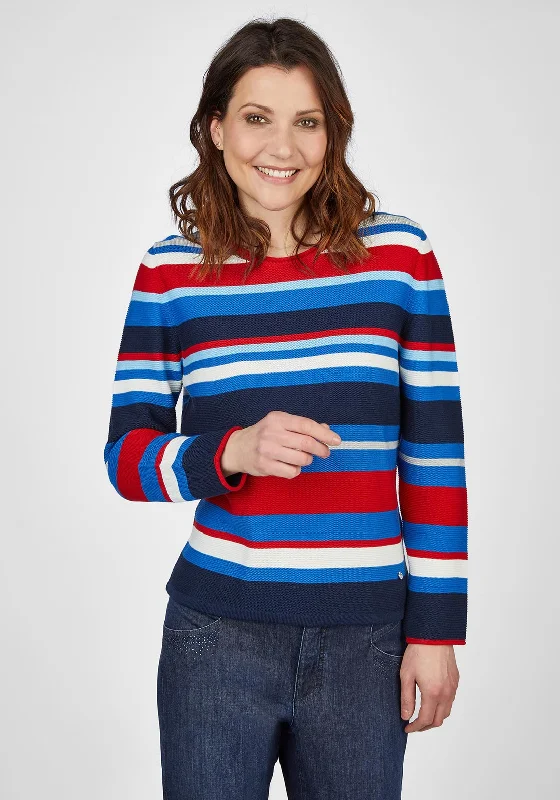 Rabe Striped Sweater, Multi Striped Floral Plaid