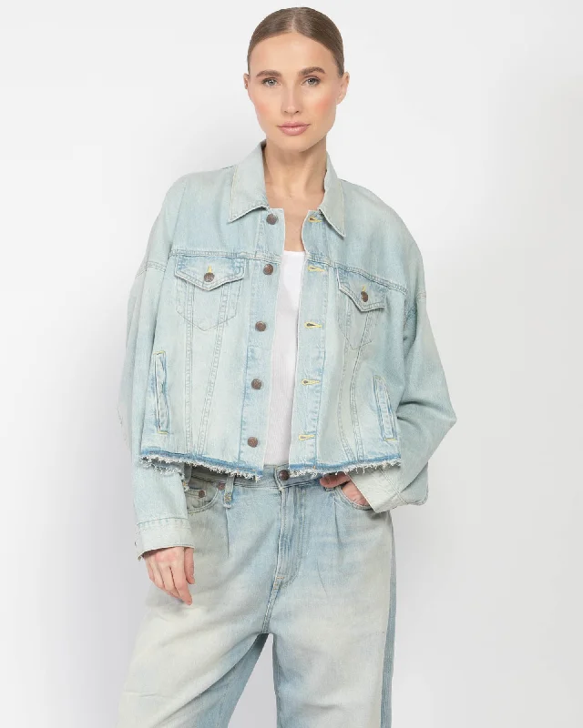 Oversized Trucker Denim Jacket Insulated Jacket Fitted Jacket Loose Jacket