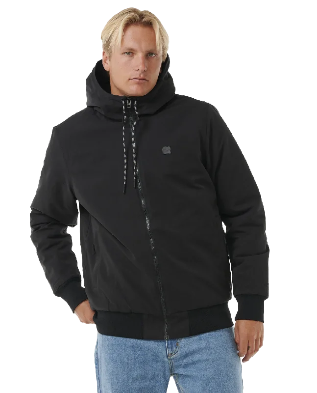 Anti-Series One Shot Tech Jacket in Black Front Pockets Side Pockets Patch Pockets