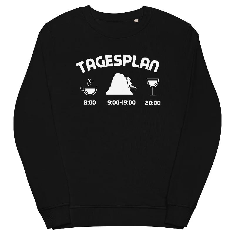 Tagesplan 1 - Unisex Premium Organic Sweatshirt Hoodie with Cropped Fit Short Trendy