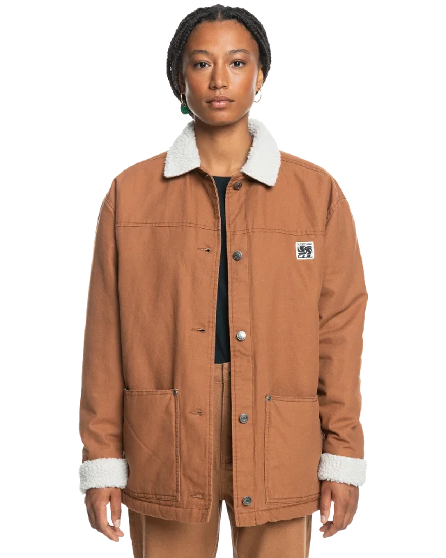 Uni Workwear Jacket in Rawhide Snapped Jacket Toggled Jacket Drawstring Jacket