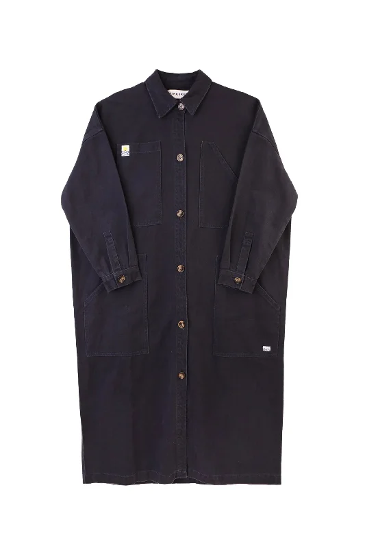 Emery Trench Coat (Navy) Kimono Robe Cloak