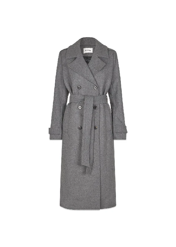 ShayMD coat - Dark Grey Melange Three-Quarter Sleeve Elbow Sleeve Wrist Sleeve