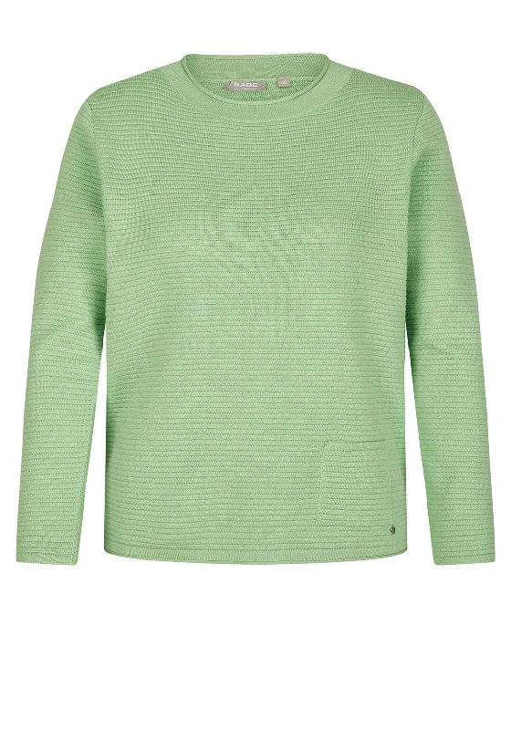 Rabe Ribbed Knit Sweater, Pistachio Green Velvet Chenille Corduroy