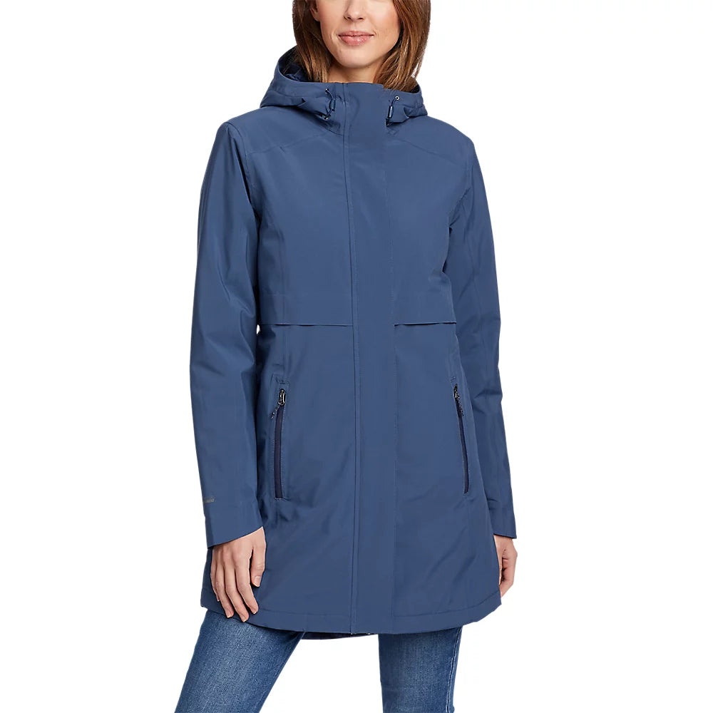 Women's RIPPAC Insulated Trench Coat Turtleneck Wrap Cape