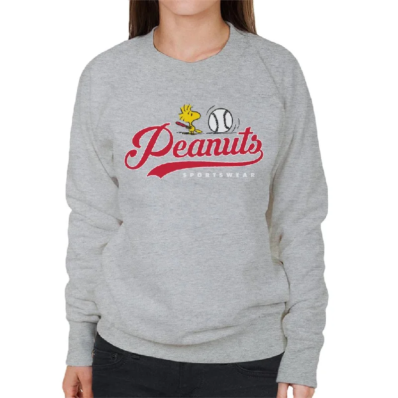 Peanuts Baseball Woodstock Women's Sweatshirt Hoodie with Pattern Geometric Abstract