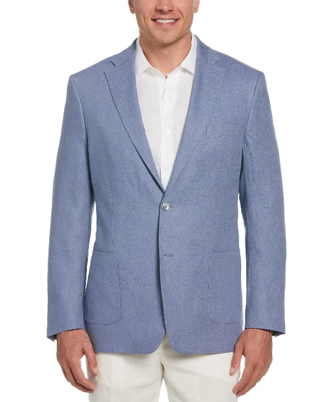 100% Linen Single-Breasted Sport Coat Boat Shawl Notched