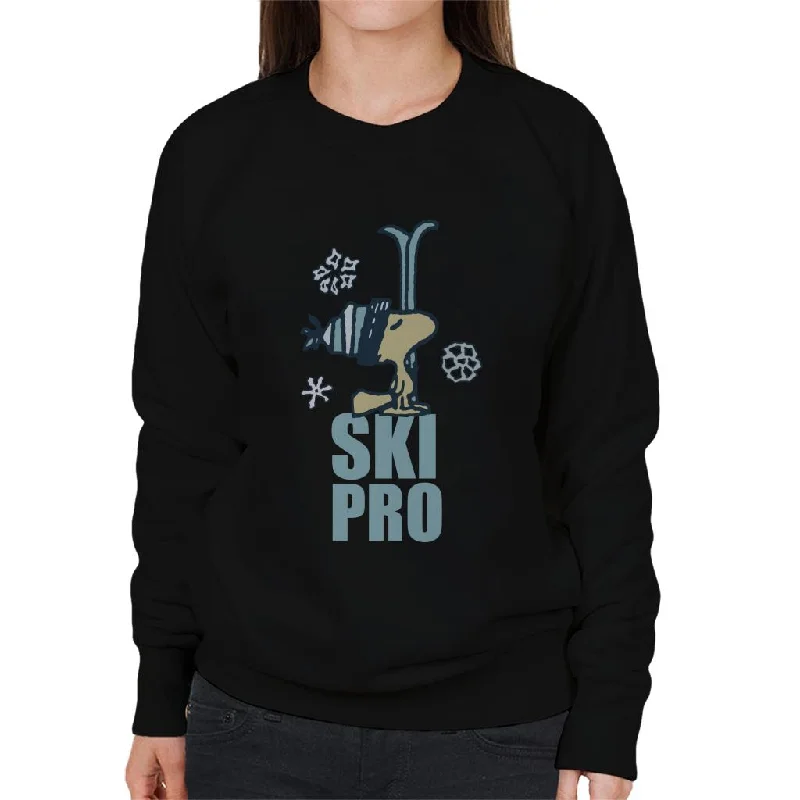 Peanuts Woodstock Ski Pro Women's Sweatshirt Hoodie with Embroidery Detailed Premium