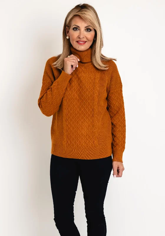 Natalia Collection High Neck Cable Knit Sweater, Mustard Rayon Fabric Velvet Fabric Corduroy Fabric