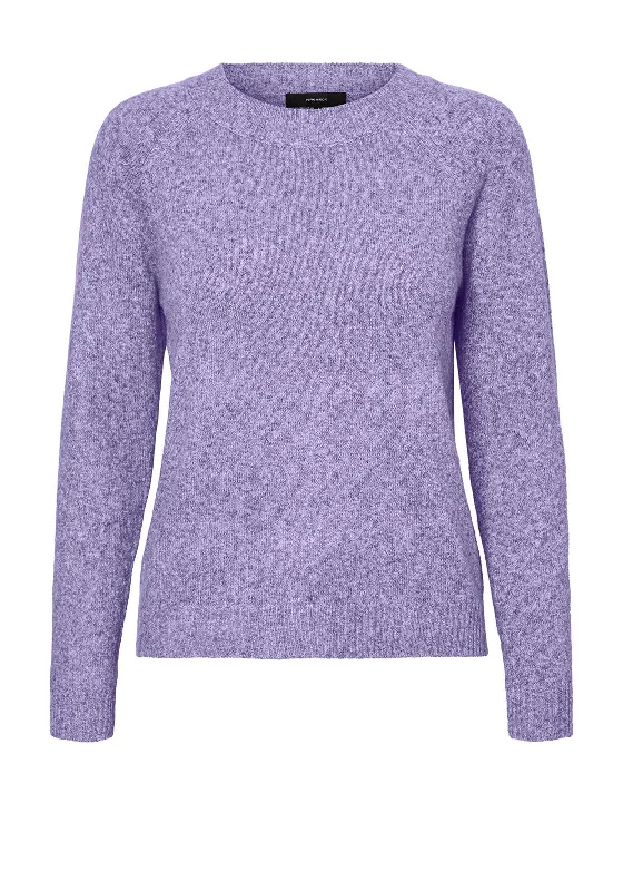 Vero Moda Doffy Soft Knit Sweater, Lilac Open Front Closed Front Wrap Front