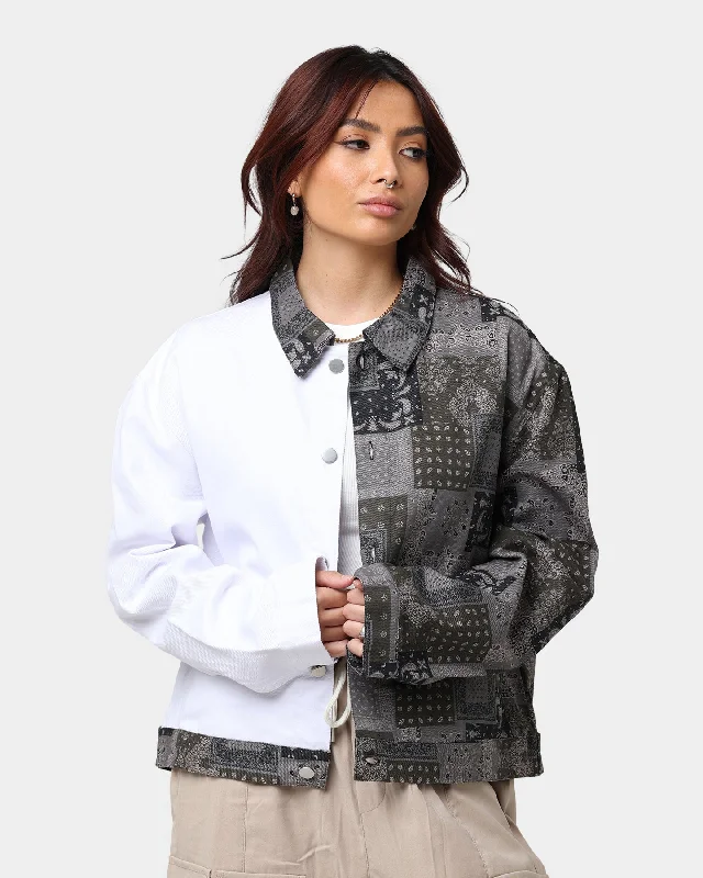 XXIII Akela Bandana Denim Jacket Black/White Lace Jacket Ribbed Jacket Sequined Jacket