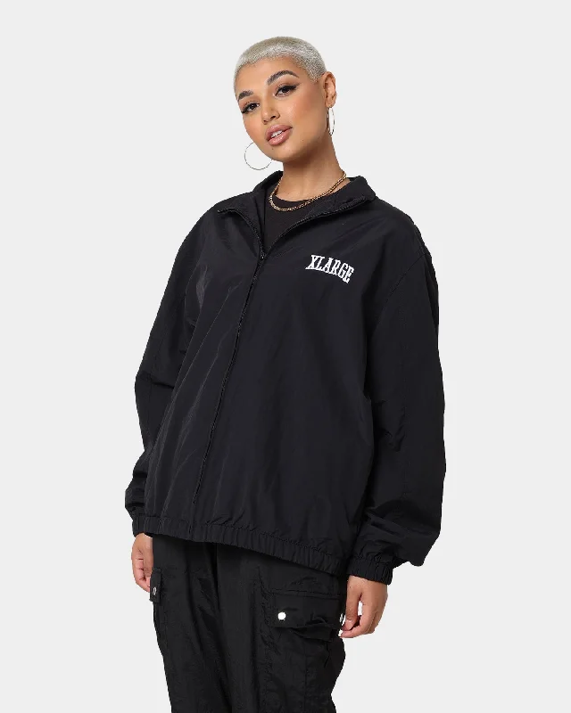 XLARGE Arched Track Jacket Black Front Pockets Side Pockets Patch Pockets