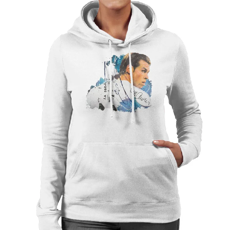 Sidney Maurer Original Portrait Of Gareth Bale Women's Hooded Sweatshirt Hoodie with Print Artistic Unique