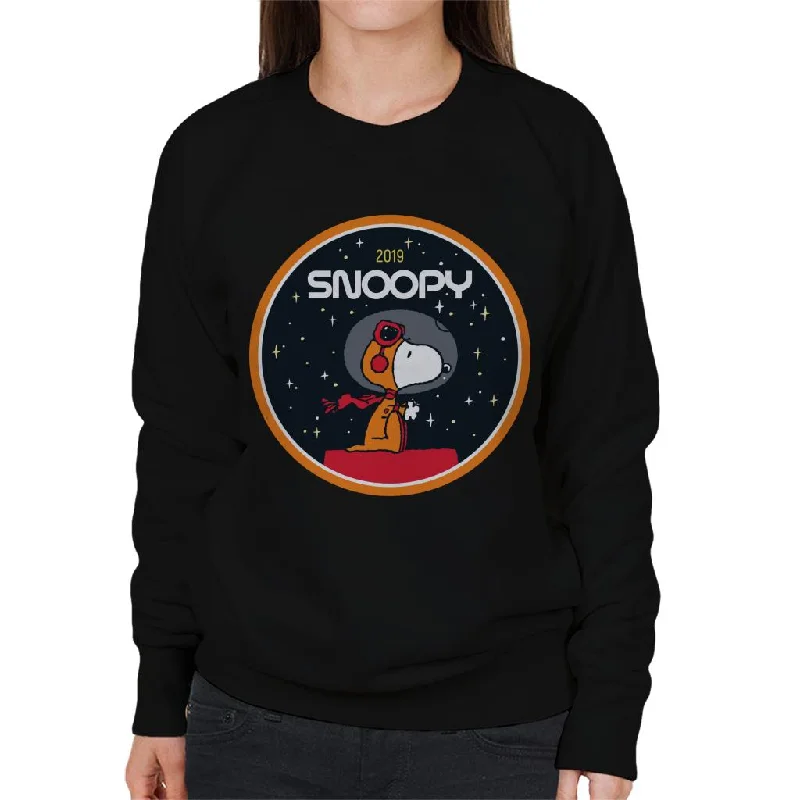 Peanuts Snoopy Kennel Ship Through Space Women's Sweatshirt Hoodie with Hood Adjustable Protection