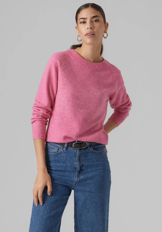 Vero Moda Doffy Soft Knit Jumper, Fuchsia Purple Faux Fur Fabric Real Fur Fabric Shearling Fabric