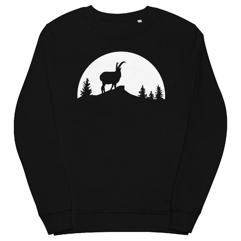 Sonne - Goat - Unisex Premium Organic Sweatshirt Hoodie with Hem Raw Edge Edgy Unfinished