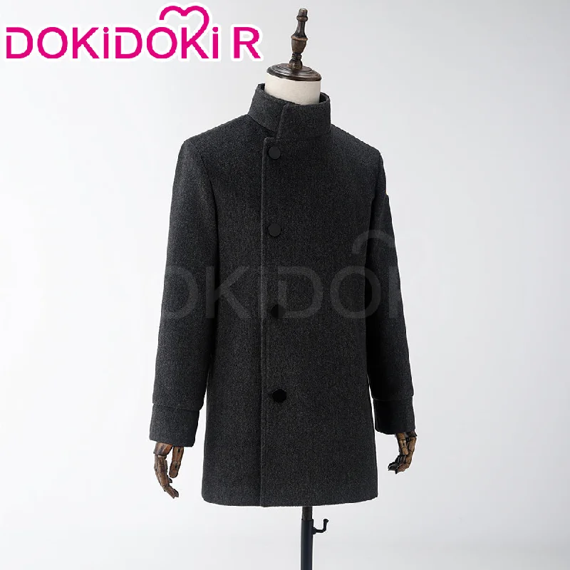 【Size S-2XL】DokiDoki-R Anime Card Captor Sakura Cosplay Ri Syaoran Costume Cardcaptor Sakura Winter Wear Coat Square Neck One-Shoulder Off-the-Shoulder