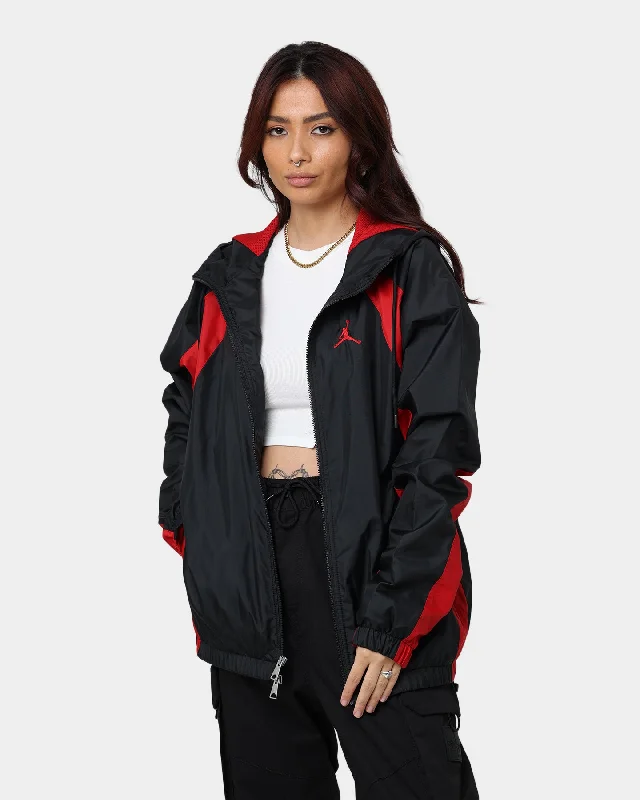 Jordan Jordan Essentials Woven Jacket Black/Gym Red Plaid Jacket Tartan Jacket Houndstooth Jacket