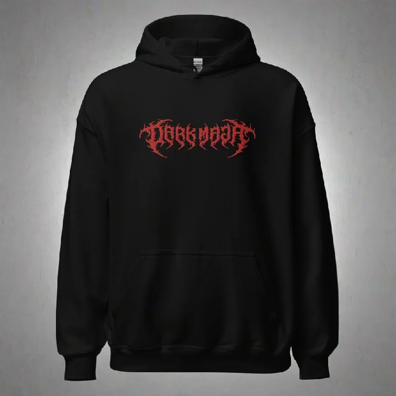 Dark MAGA Metal Embroidered Hoodie Hoodie with Oversized Fit Loose Comfortable