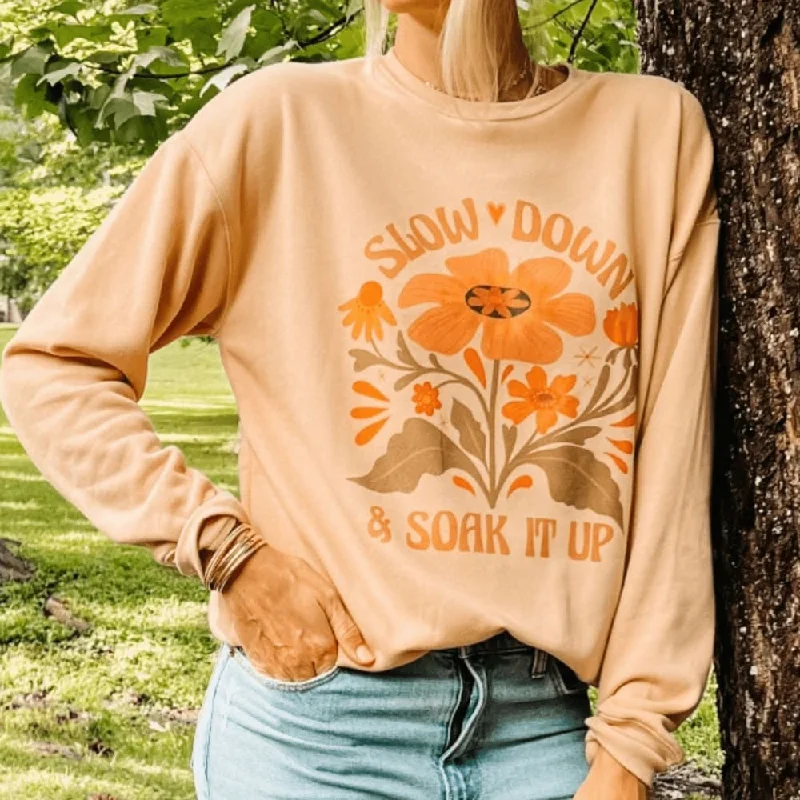 Soak it Up Sweatshirt - Sand Dune Hoodie with Snap Buttons Easy Quick