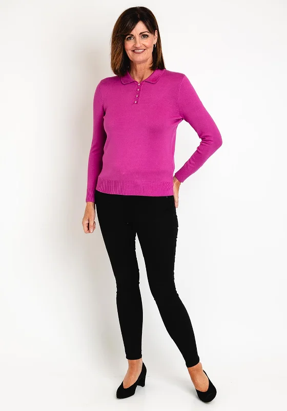 Castle Of Ireland Diamante Flat Collar Sweater, Rose Parfait Neon Metallic Matte