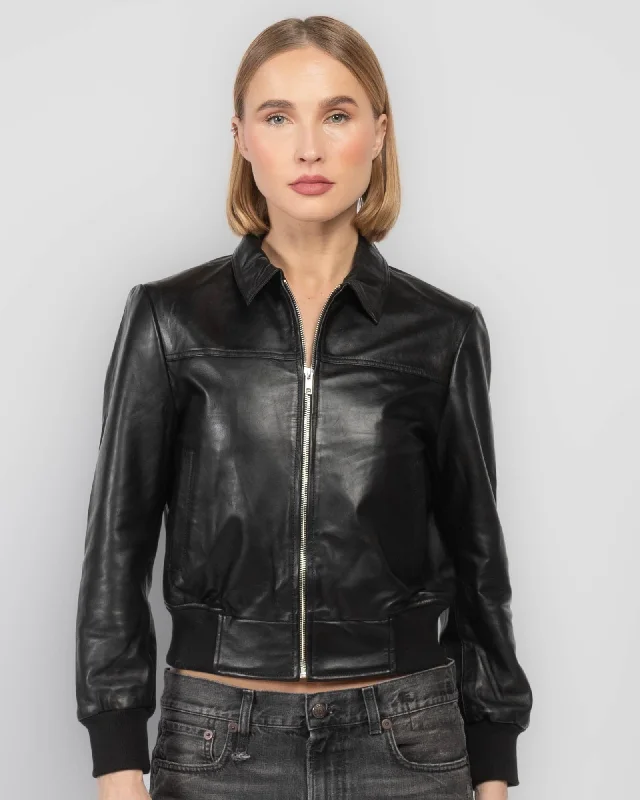 Berlin Leather Jacket Belted Jacket Elasticated Jacket Padded Jacket