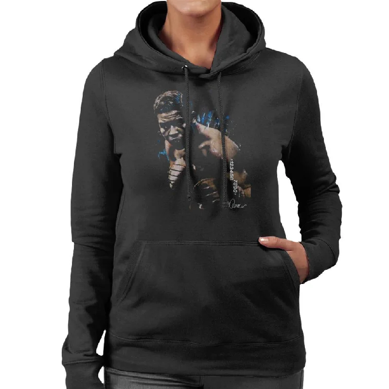 Sidney Maurer Original Portrait Of Joe Louis Women's Hooded Sweatshirt Hoodie with Embroidery Detailed Premium