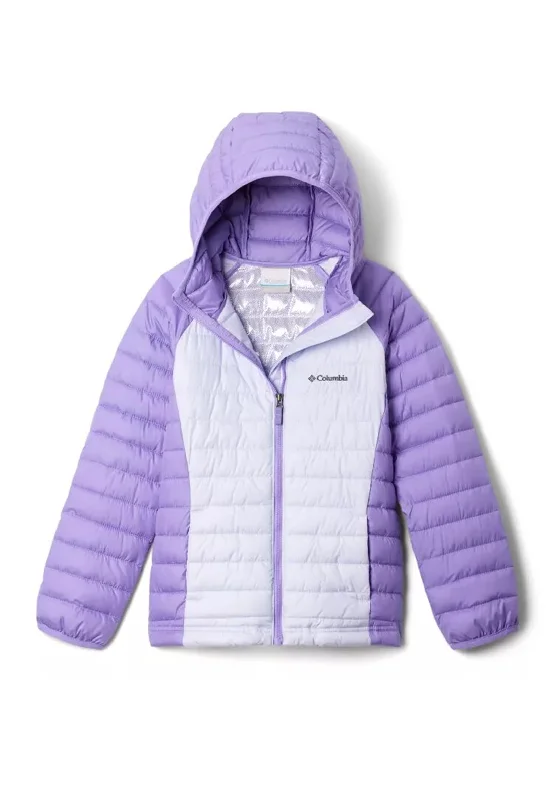 Columbia Girls Powder Lite II Hooded Coat, Paisley Purple Sleeveless Short Sleeve Long Sleeve