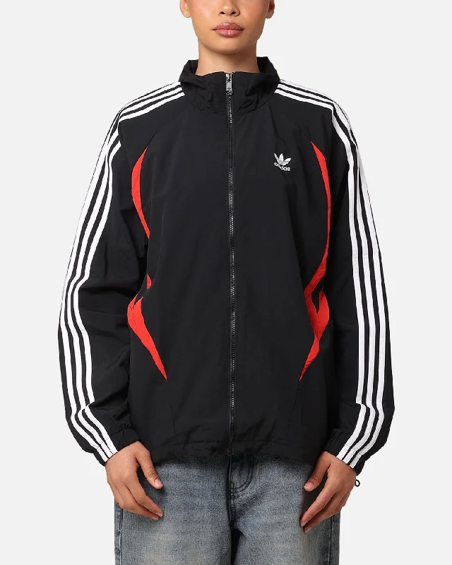 Adidas Archive Track Jacket Black/Better Scarlet Denim Jacket Leather Jacket Suede Jacket