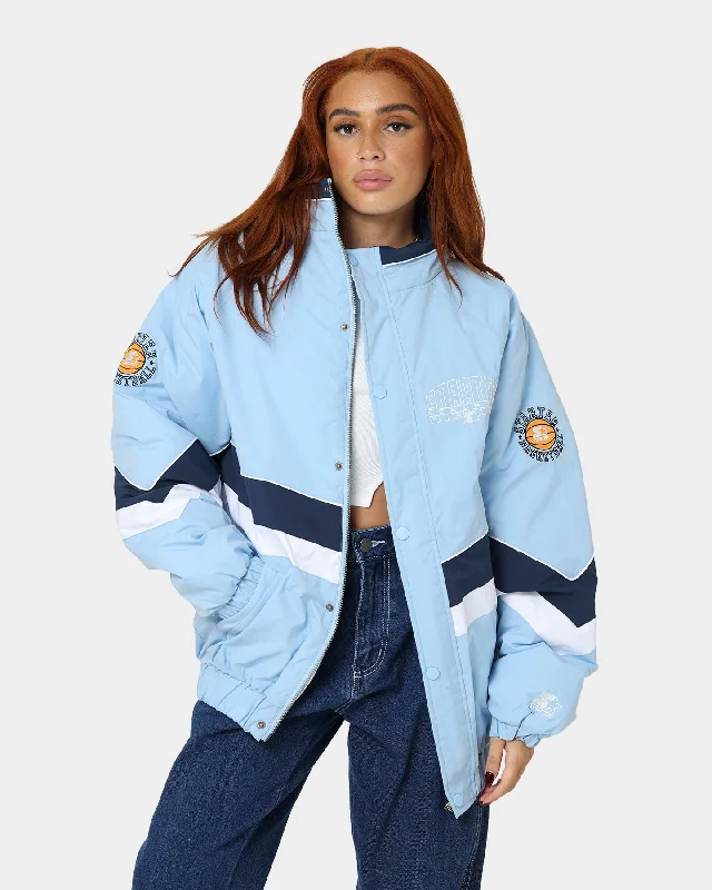 Starter V Track Jacket North Carolina Colourway/Light Blue Snapped Jacket Toggled Jacket Drawstring Jacket