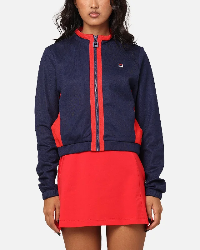 Fila Grason Women's Colourblock Jacket Fila Navy/Fila Zip Front Button Front Snap Front