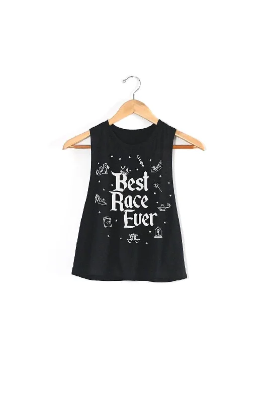 Best Race Ever Racerback Crop Top Cozy Warm Stylish