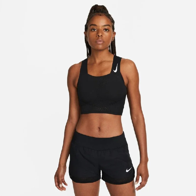 Nike Women's Dri-FIT ADV AeroSwift Crop Top Seamless Knitted Crochet