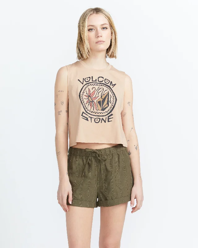 Stone Hour Crop Top - Sandstorm Ribbed Crop Top High Neck Heavyweight