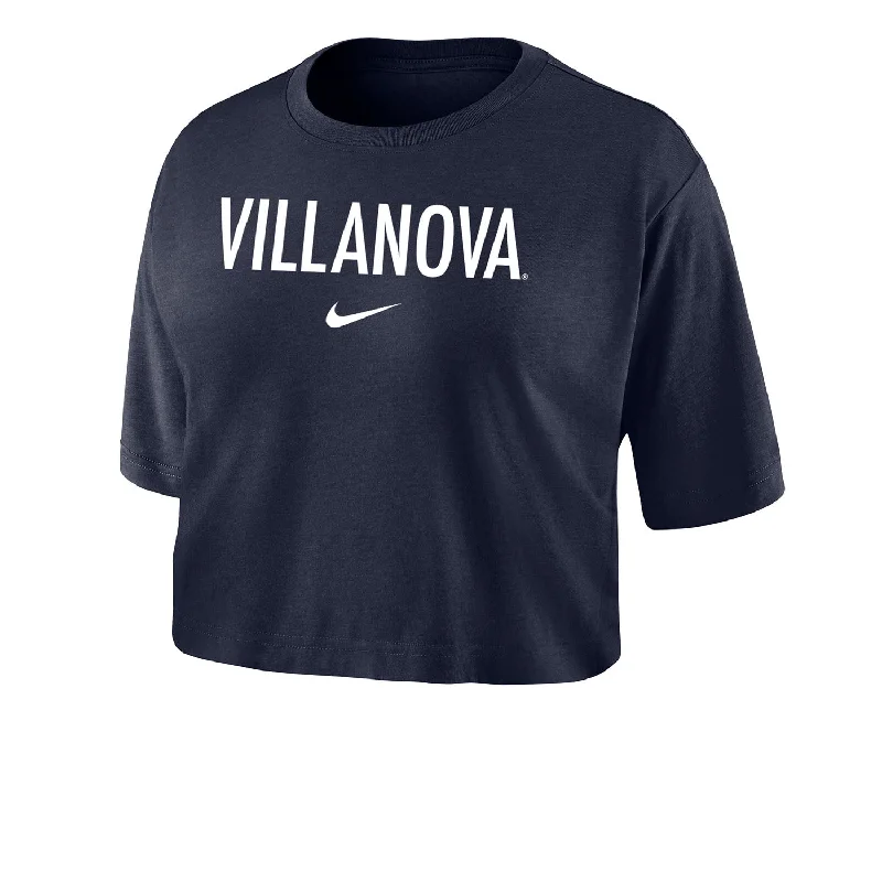 Ladies Villanova Wildcats Nike Dri-FIT Crop Top Nylon Fabric Polyester Fabric Spandex Fabric