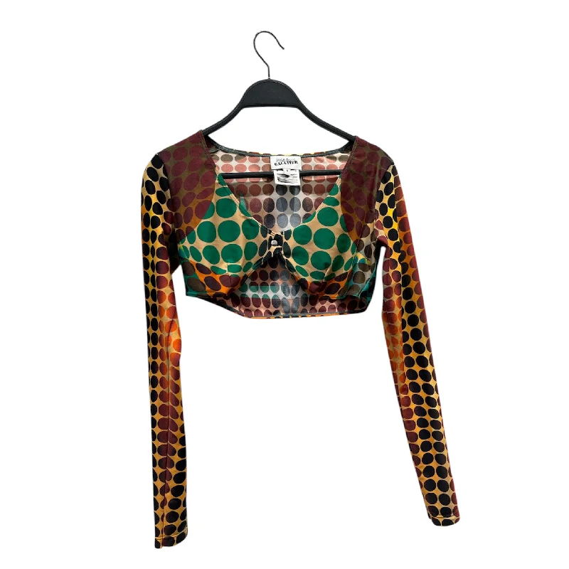 Jean Paul Gaultier/Shirt/S/All Over Print/MLT/DOTTED TOP Zippered Front Buttoned Front Snap Front