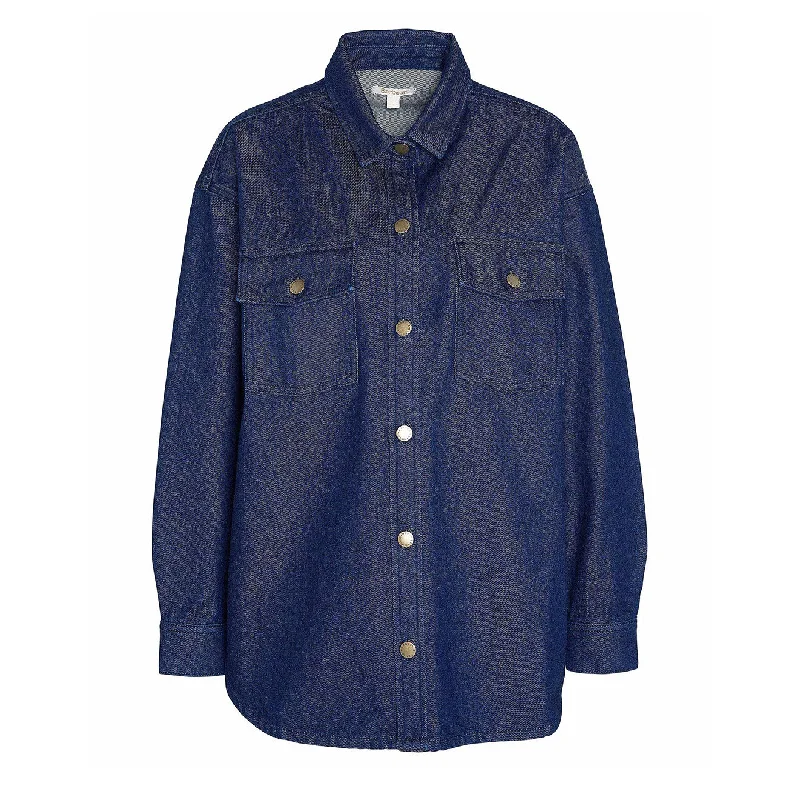 Barbour Womens Cassie Shirt Dark Indigo Wash Chenille Fabric Brocade Fabric Lace Fabric