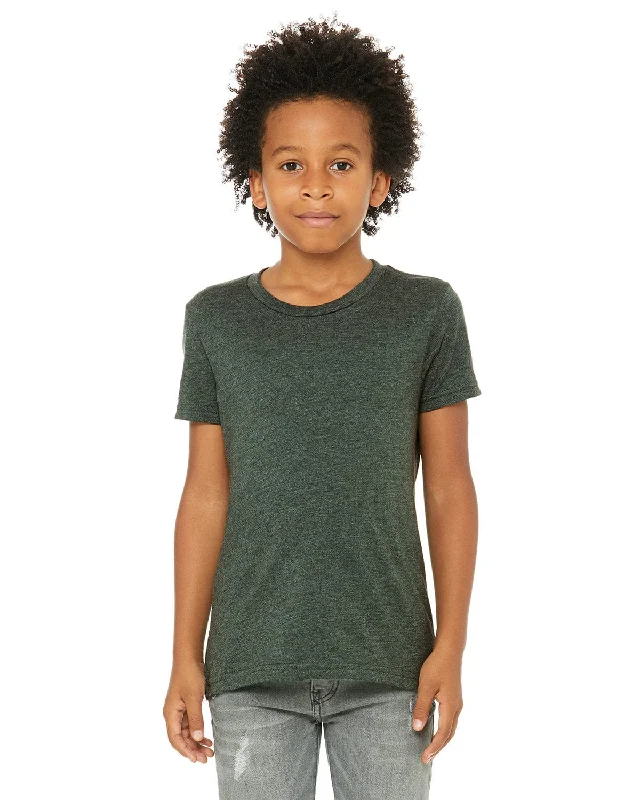 Bella+Canvas Youth Short Sleeve T-Shirt | Heather Forest Modern Contemporary Chic